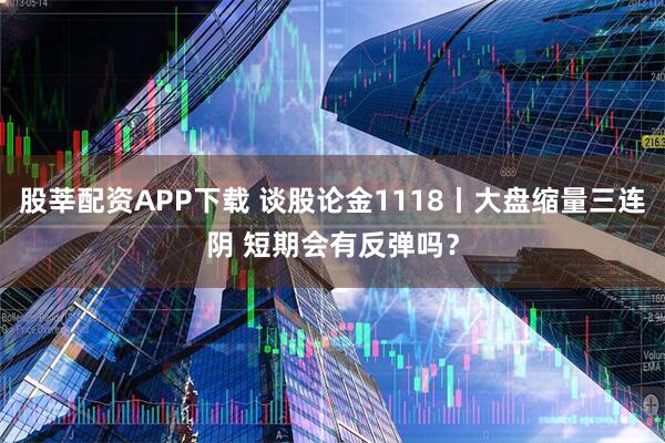 股莘配资APP下载 谈股论金1118丨大盘缩量三连阴 短期会有反弹吗?